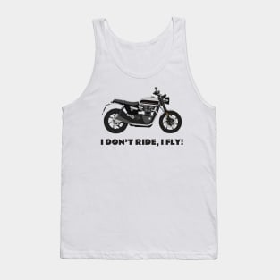 I don't ride, I fly! Triumph Bonneville Speed Twin Tank Top